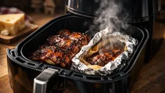 Schweinsrippchen aus der Heissluftfritteuse: so werden sie saftig, zart und schön knusprig