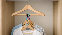 Zu wenig Kleiderbügel im Hotelzimmer? Mit Haargummis machsch aus einem Bügel gleich mehrere