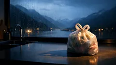 Dieser Fingergriff macht den Plastiksack-Knoten stabil – und du bringst ihn später wieder auf