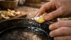 Rost an Pfanne oder Topf entfernen: Kartoffelschalen und Natron als einfacher Küchen-Trick