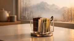 So bringst du Ordnung in deine Kaffee-Sticks mit einem drehbaren Stifthalter