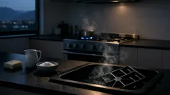 Klebrige Gusseisenroste am Gasherd reinigen: Natron-und-Essig-Trick ohne Kratzen