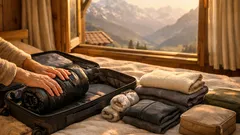 Winterkleidung platzsparend falten: 5 Techniken, damit im Koffer alles stabil bleibt