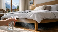 Essig-Wasser-Spray unter dem Bett: so bindest du Staubflusen und sorgst für frische Luft