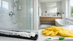 Schimmel an der Duschdichtung entfernen: Der Küchenpapier-Wickel, der in den Rillen wirkt