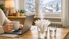 Mit Küchenpapier die Luft befeuchten: der 5-Minuten-Trick fürs Homeoffice im Winter