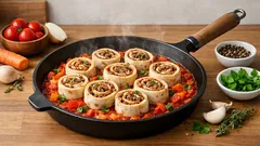 Schnälls Lavash mit Hackfleisch aus dr Pfanne: die «faule Pelmeni»-Alternative in 30 Minute