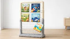 DIY-Kinderbuchregal ohne Bohren: so baust du ein Cover-out Regal aus Drahtgittern